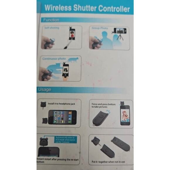TRANSVIEW T-C1 WIRELESS SHUTTER REMOTE – 3.5MM PLUG | IPHONE IPOD ANDROID - Picture 4 of 4